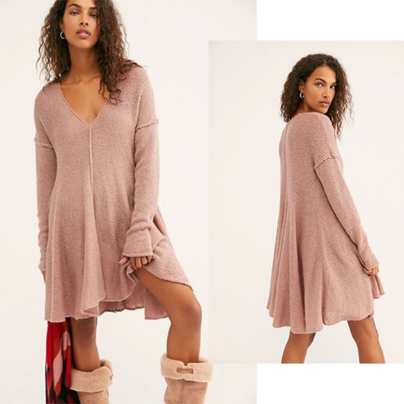 Free People Sweaters - Free People Dancing In The Forest Sweater Pink XS